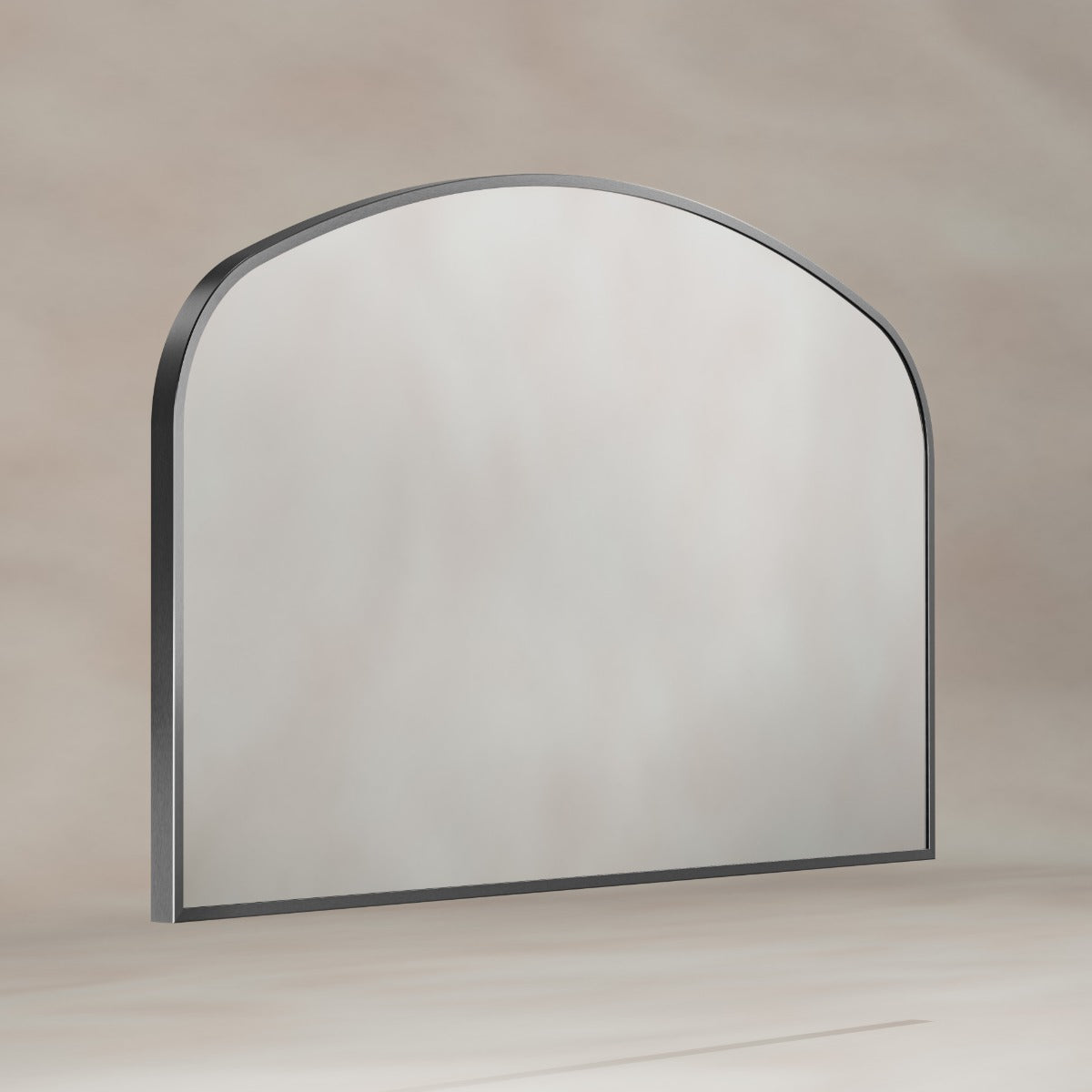 Delphine Overmantel Arch Mirror 120x70cm - Gunmetal
