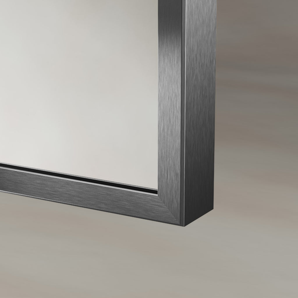 Delphine Overmantel Arch Mirror 120x70cm - Gunmetal