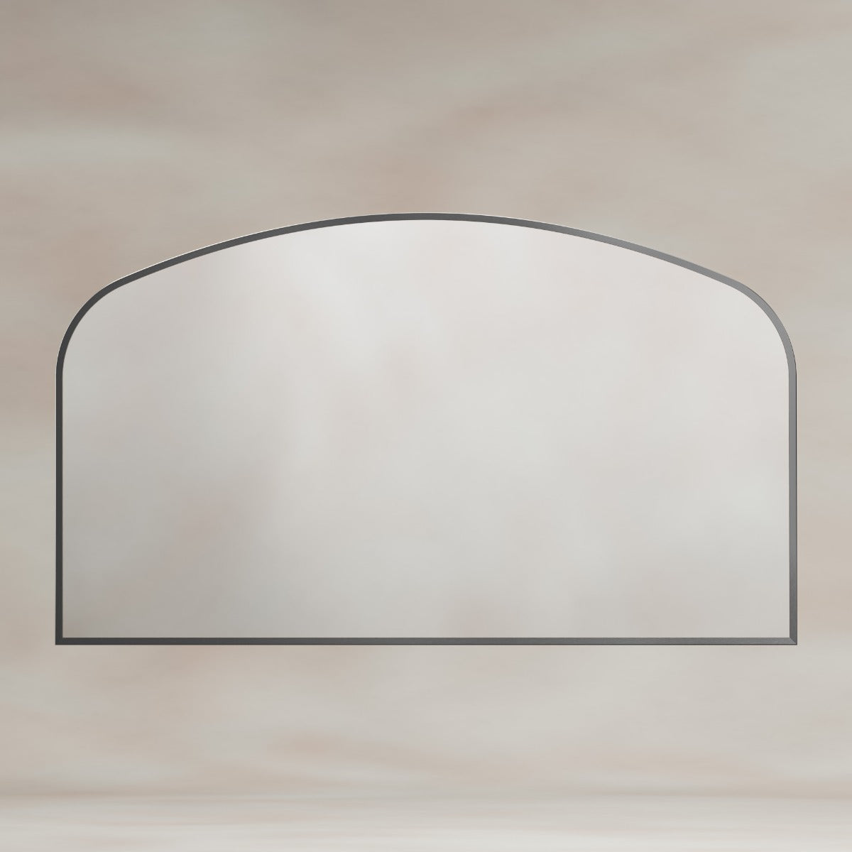 Delphine Overmantel Arch Mirror 120x70cm - Gunmetal