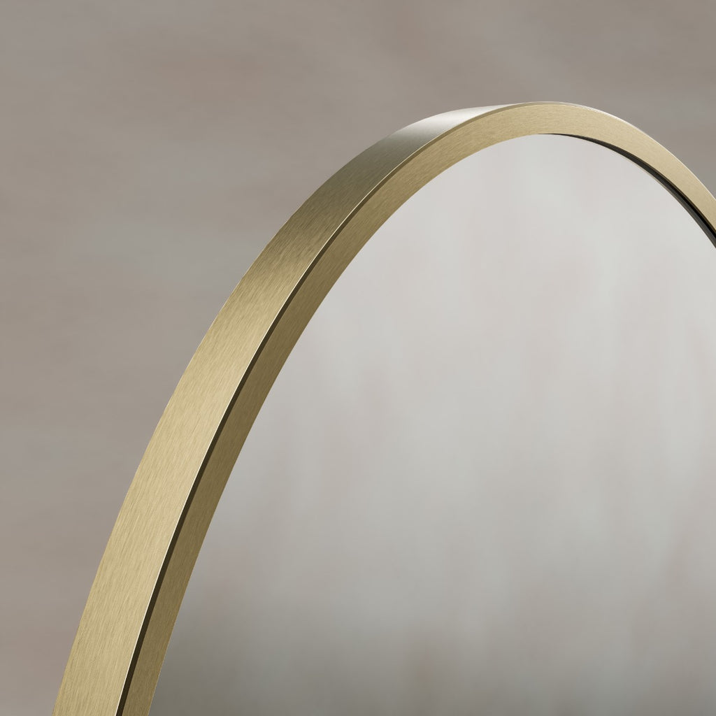 Delphine Oval Mirror 55x80cm - Brushed Brass