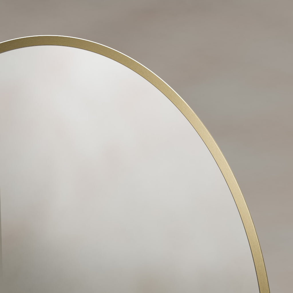 Delphine Oval Mirror 55x80cm - Brushed Brass