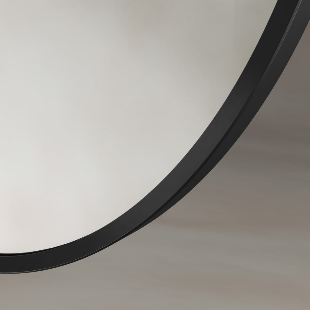 Delphine Oval Mirror 55x80cm - Black