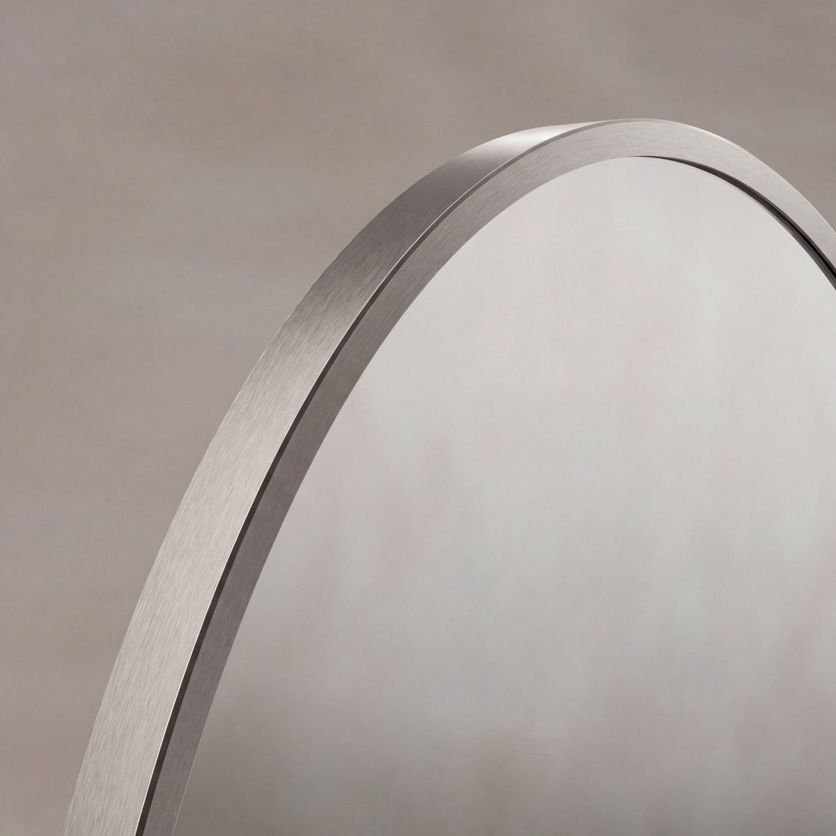 Delphine Oval Mirror 55x80cm - Brushed Nickel