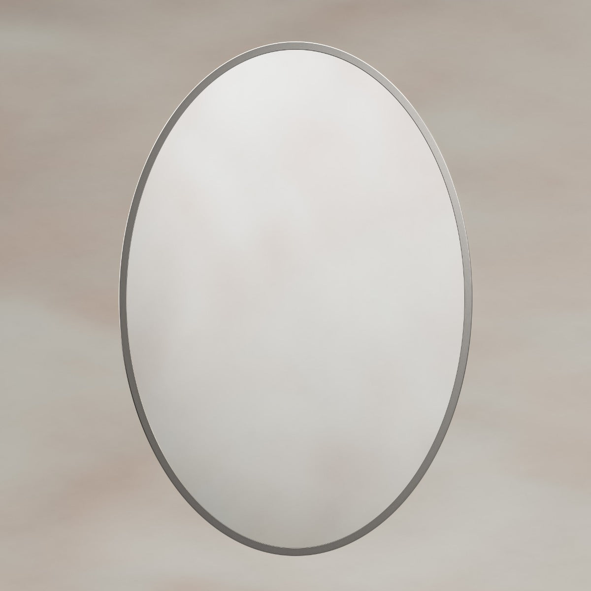 Delphine Oval Mirror 55x80cm - Brushed Nickel