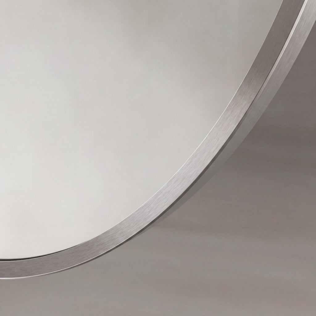 Delphine Oval Mirror 55x80cm - Brushed Nickel