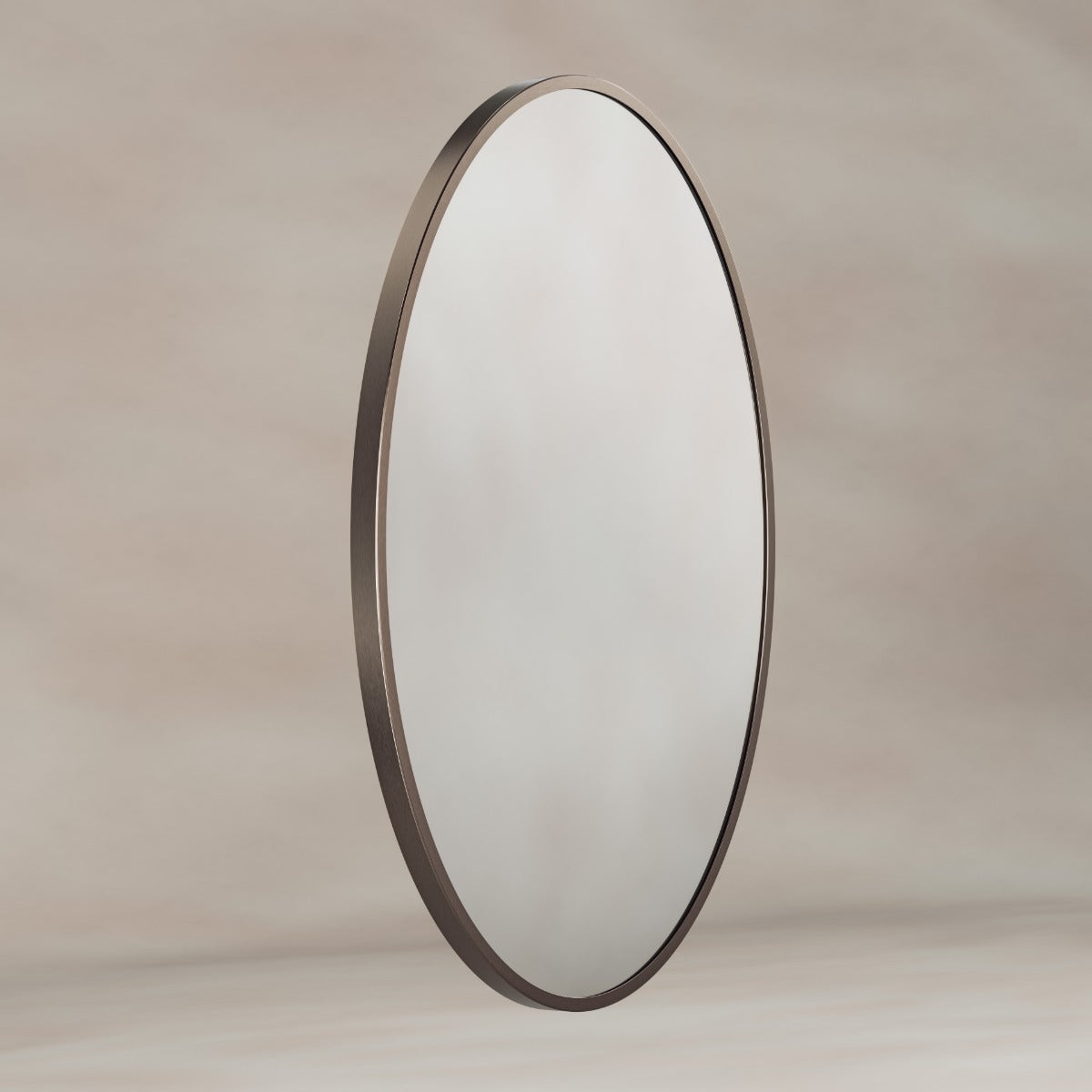 Delphine Oval Mirror 55x80cm - Brushed Bronze