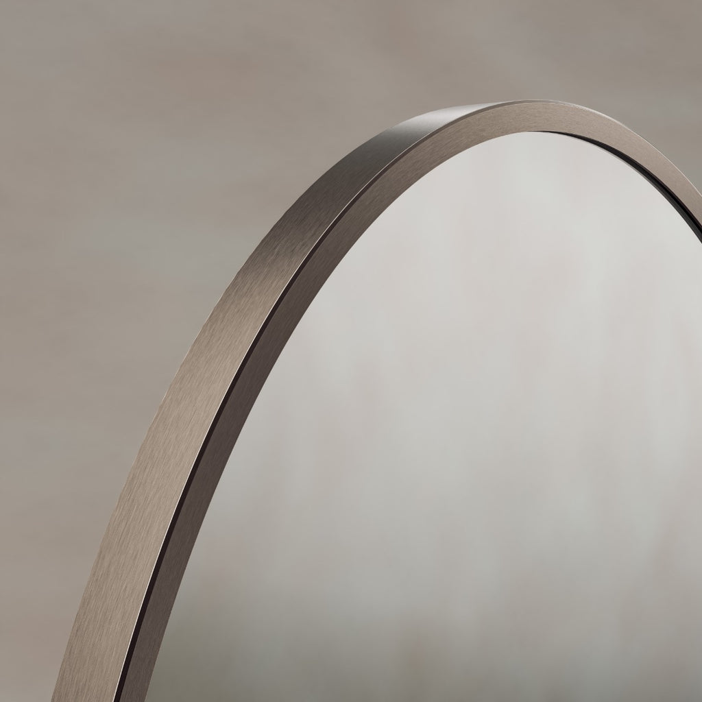 Delphine Oval Mirror 55x80cm - Brushed Bronze