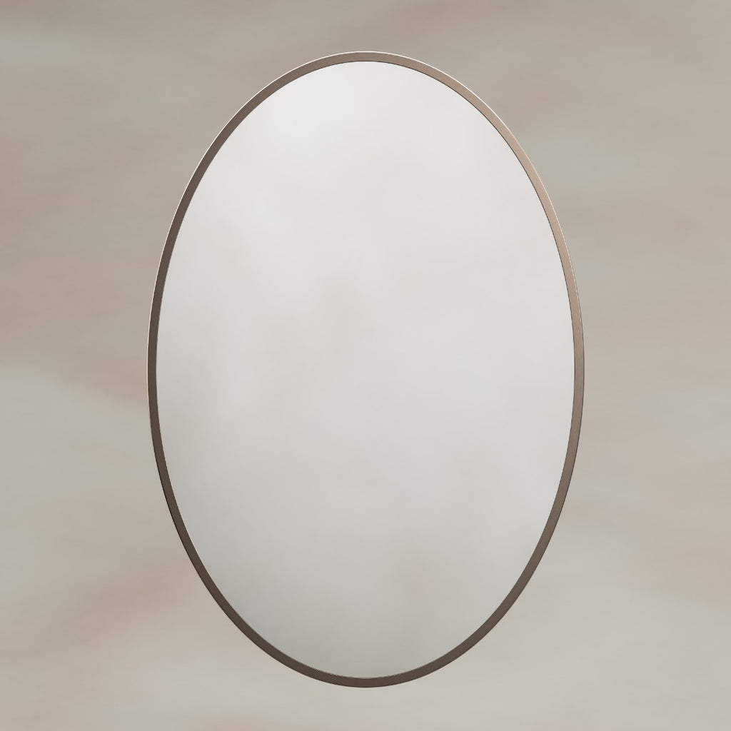Delphine Oval Mirror 55x80cm - Brushed Bronze