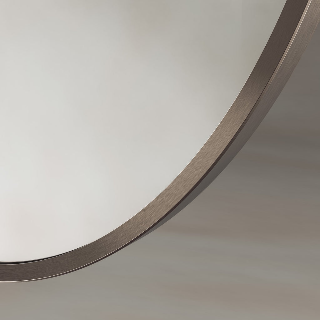Delphine Oval Mirror 55x80cm - Brushed Bronze