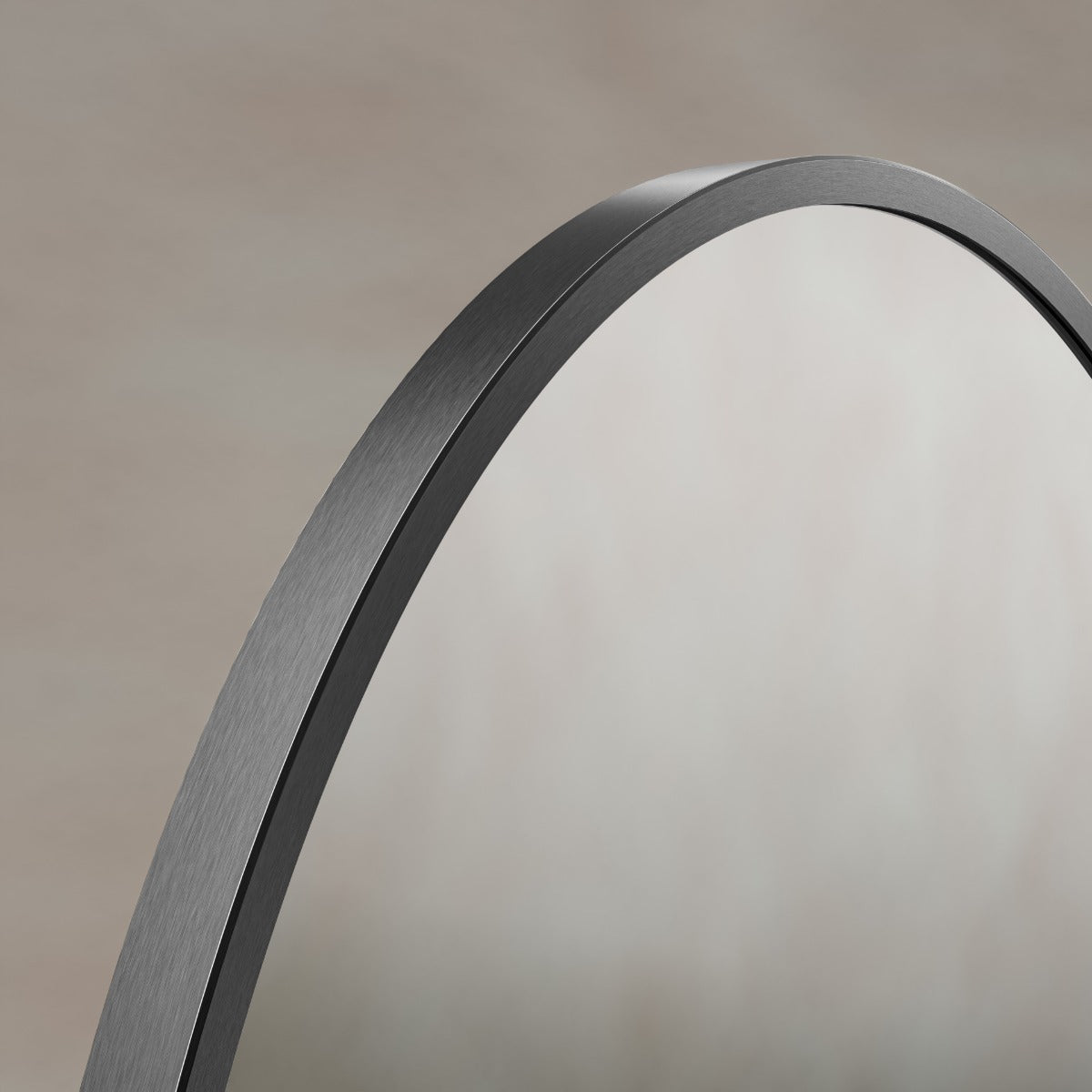 Delphine Oval Mirror 55x80cm - Gunmetal