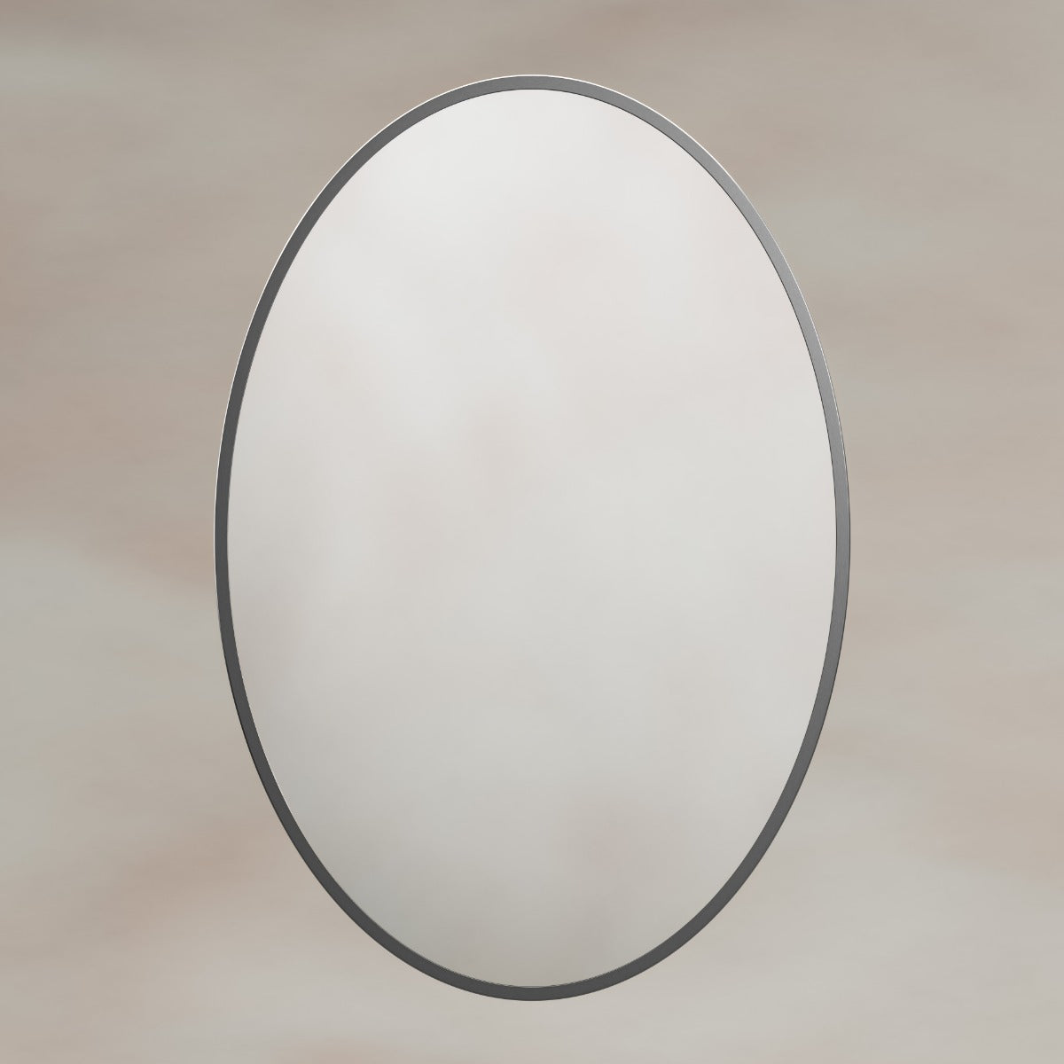 Delphine Oval Mirror 55x80cm - Gunmetal
