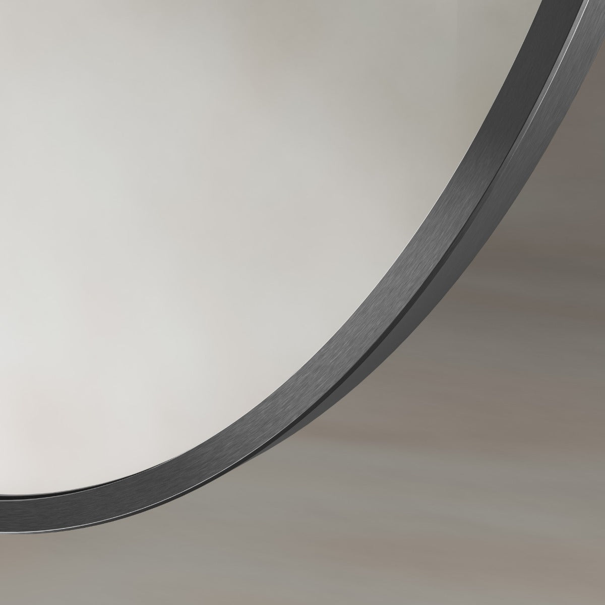 Delphine Oval Mirror 55x80cm - Gunmetal