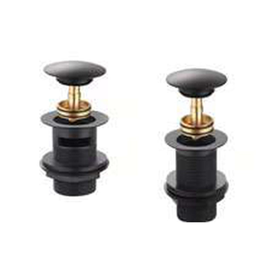 Easy Clean Click Basin Wastes, Matt black, Slotted