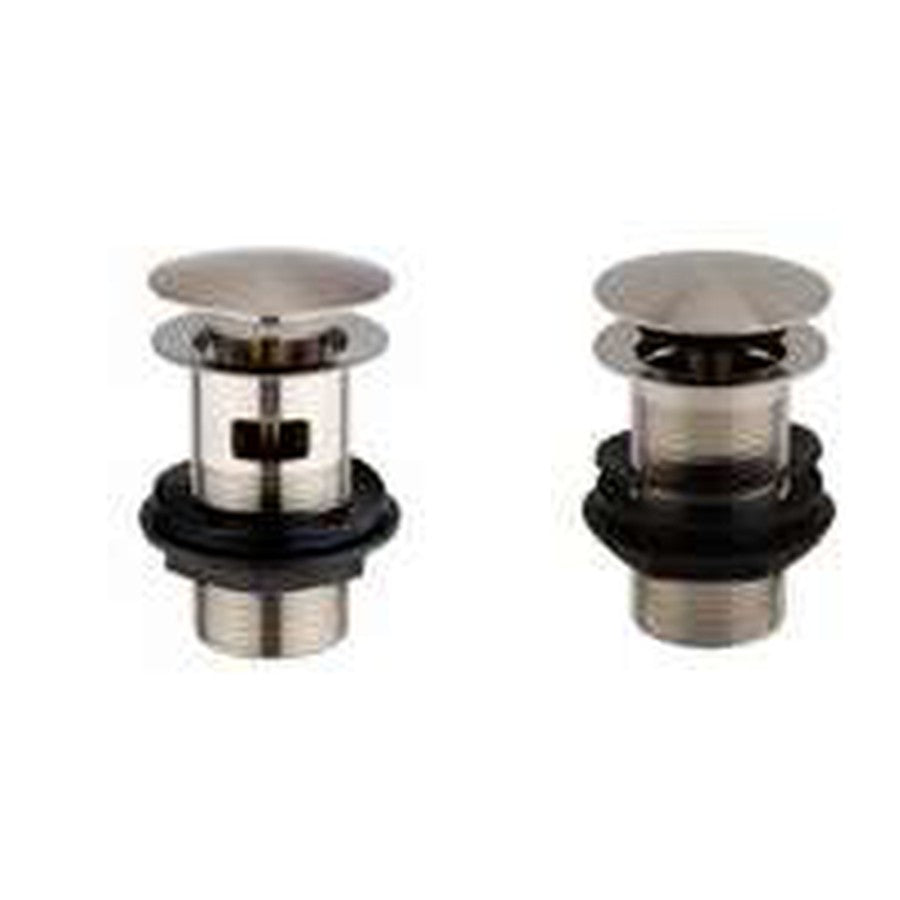 Easy Clean Click Basin Wastes, Brushed nickel, Slotted