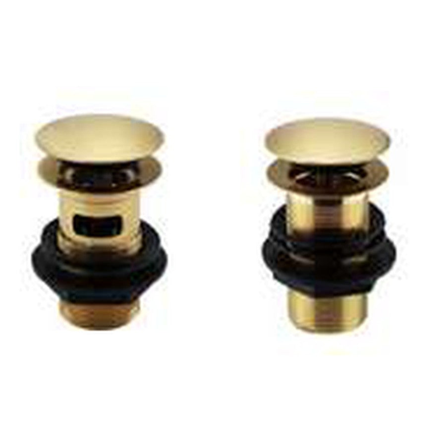 Easy Clean Click Basin Wastes, Brushed brass, Slotted