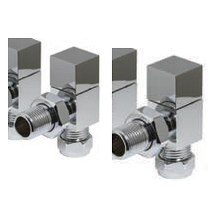 Designer Manual Radiator Valves, Cube, straight