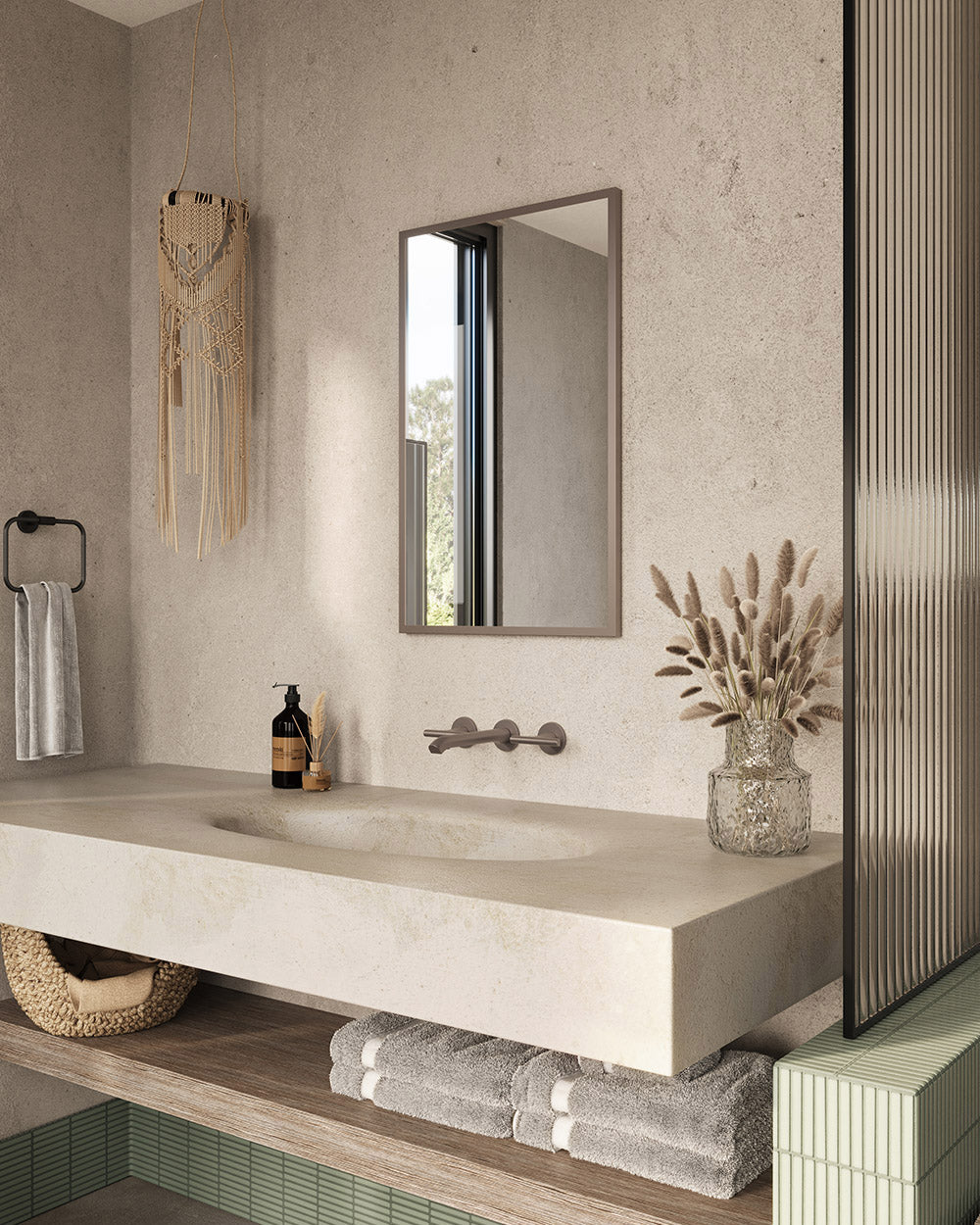 Docklands Rectangular Mirror 50 Brushed Bronze - 50x80cm