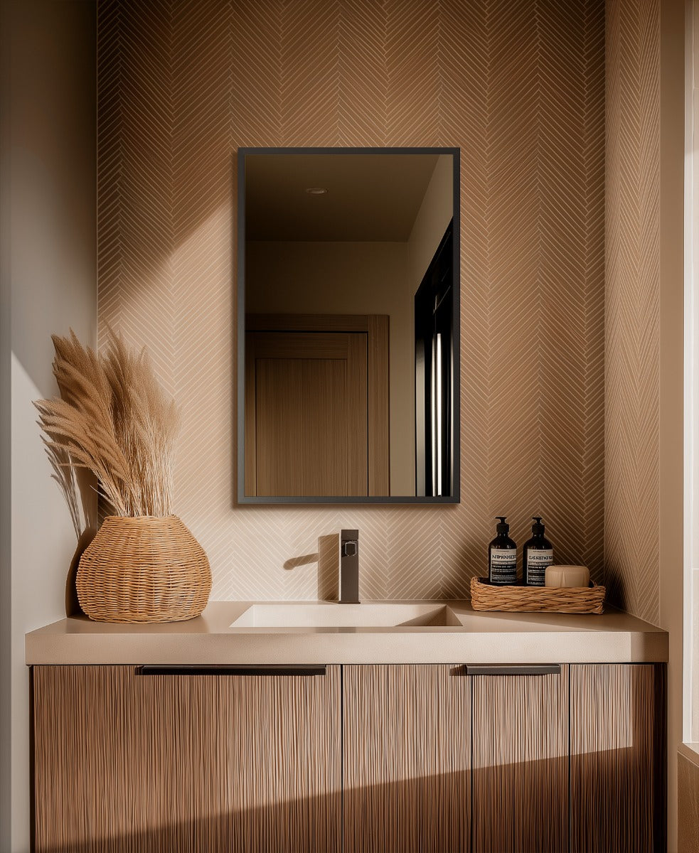 Docklands Rectangular Mirror 50 Gunmetal - 50x80cm