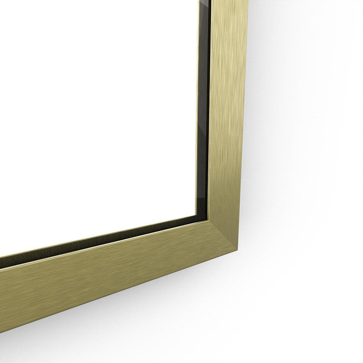 Docklands Rectangular Mirror 41 Brushed Brass - 40x100cm