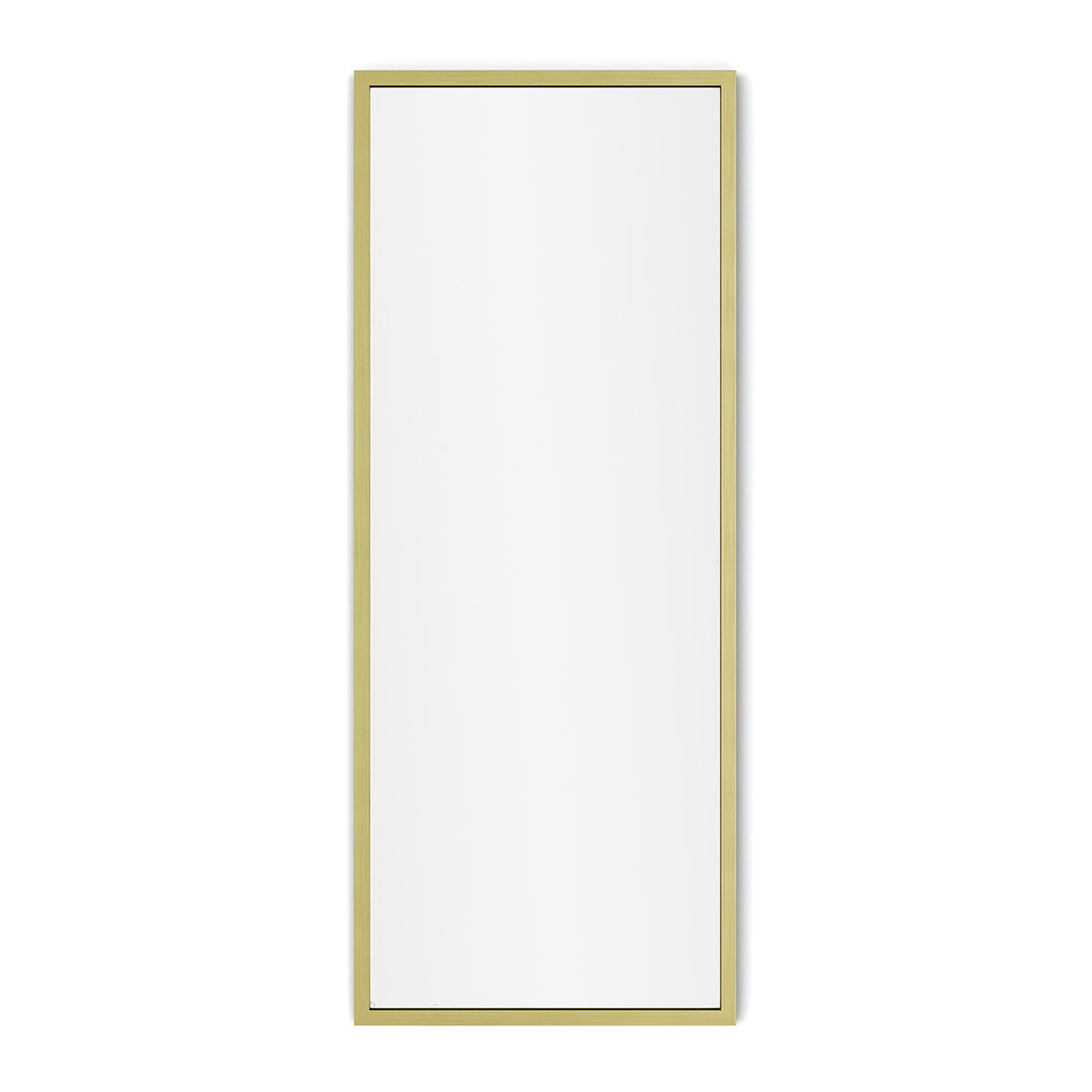 Docklands Rectangular Mirror 41 Brushed Brass - 40x100cm