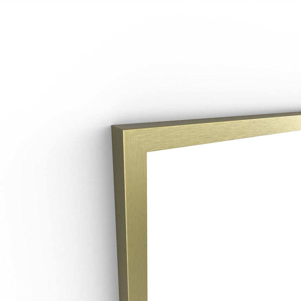 Docklands Rectangular Mirror 41 Brushed Brass - 40x100cm
