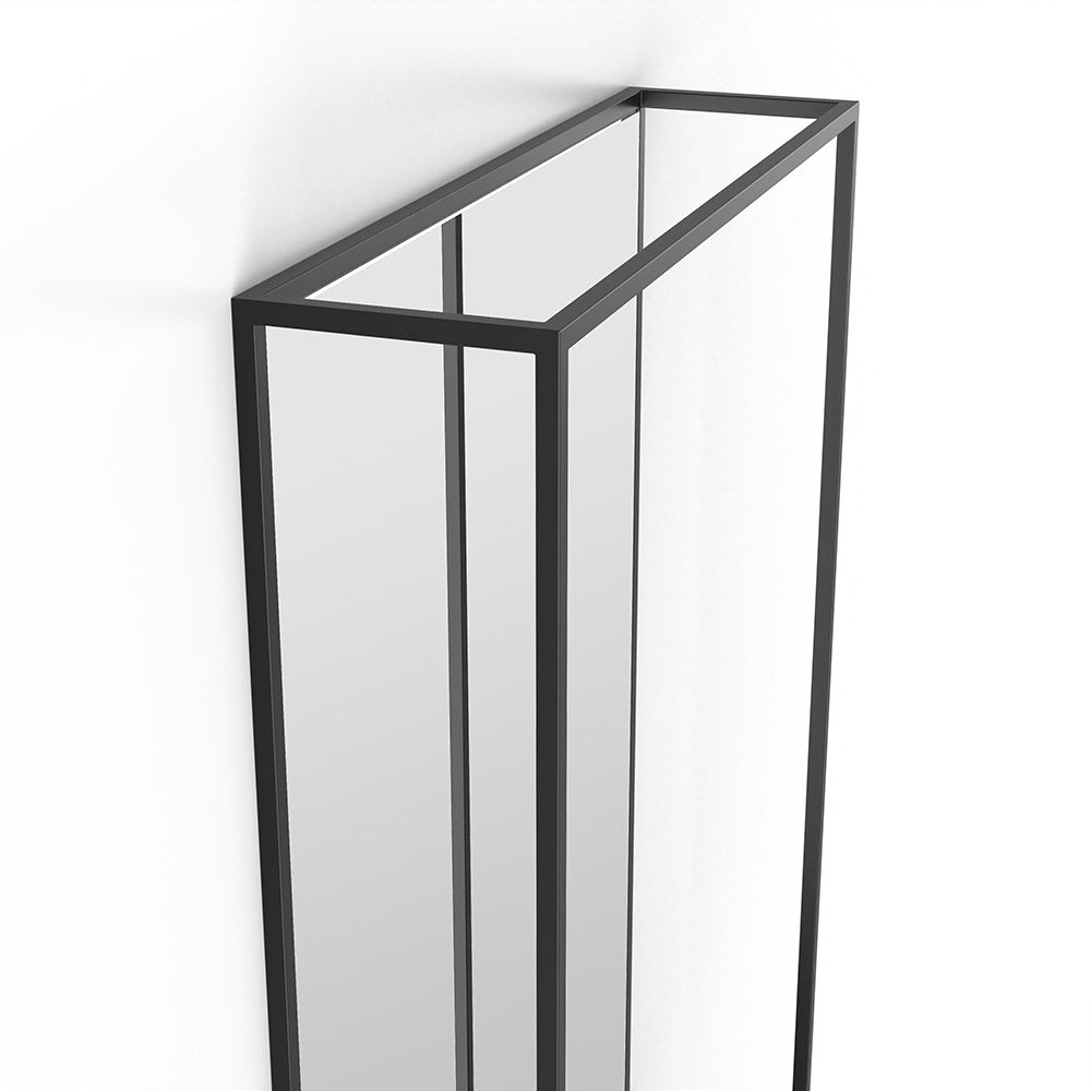 Docklands Mirror With Shelf 50 Black - 50x80cm