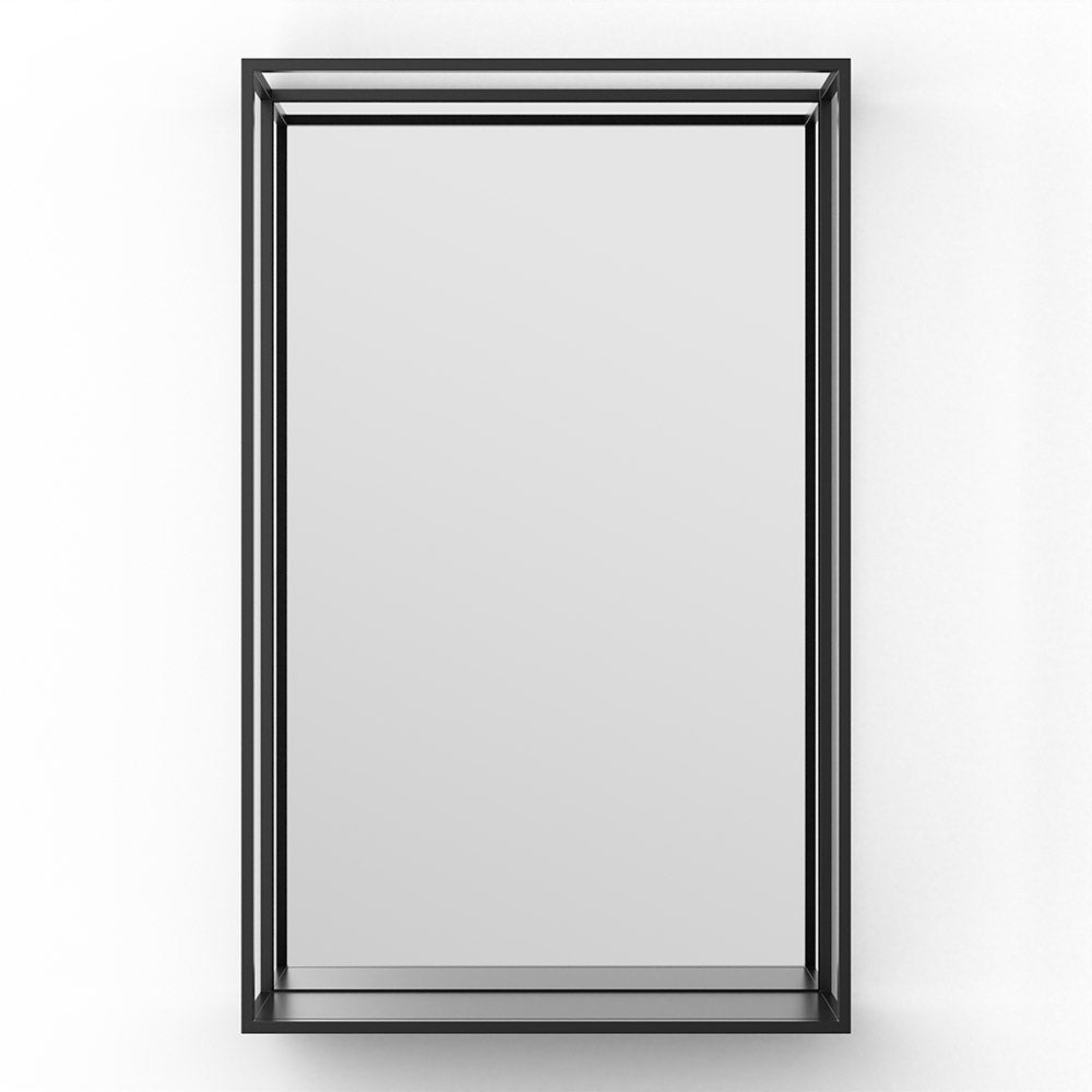 Docklands Mirror With Shelf 50 Black - 50x80cm