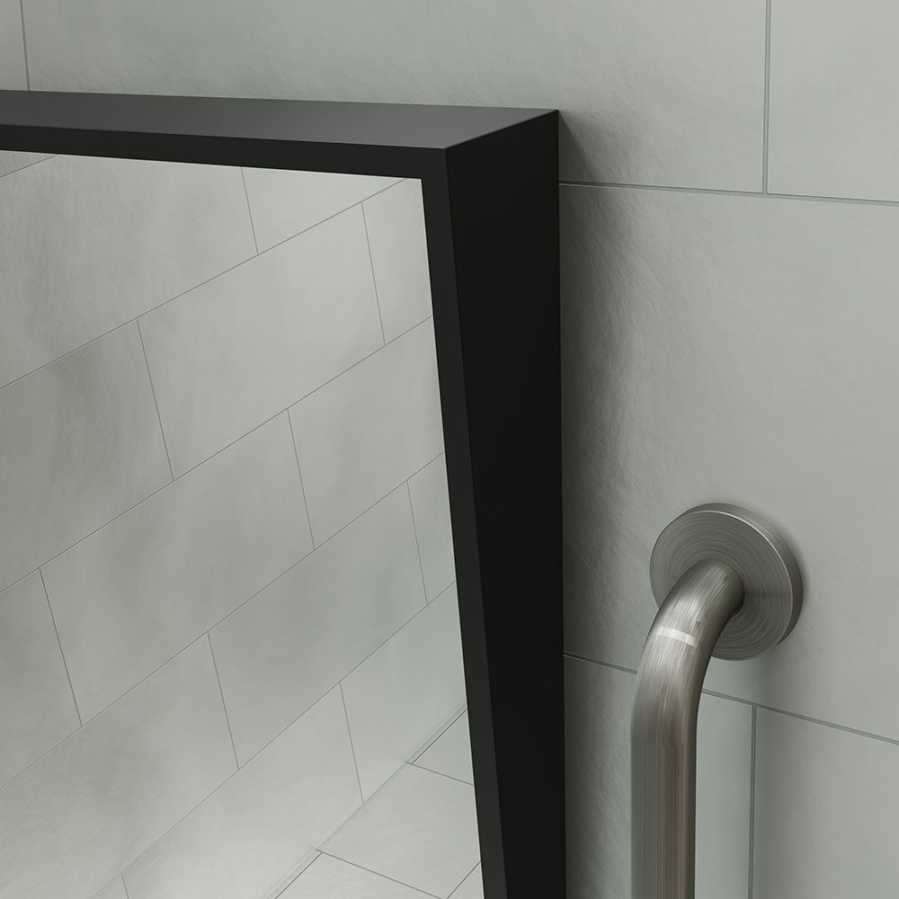 Docklands Inclusive Angled Mirror 50 Black - 50x80cm