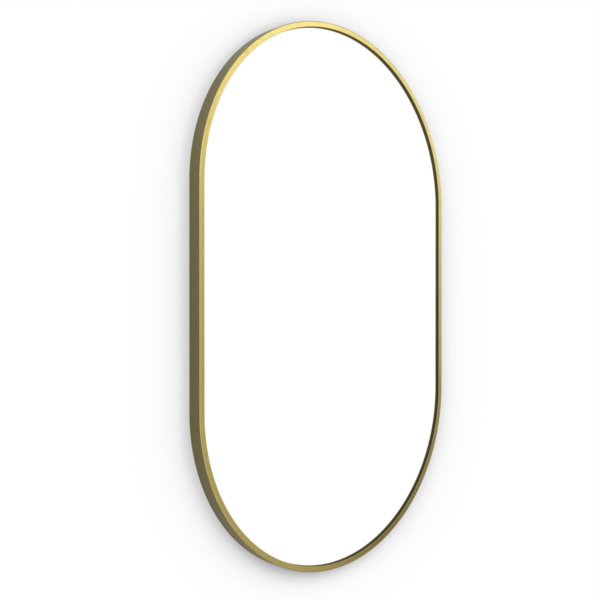 Docklands Capsule Mirror 50 Brushed Brass - 50x80cm