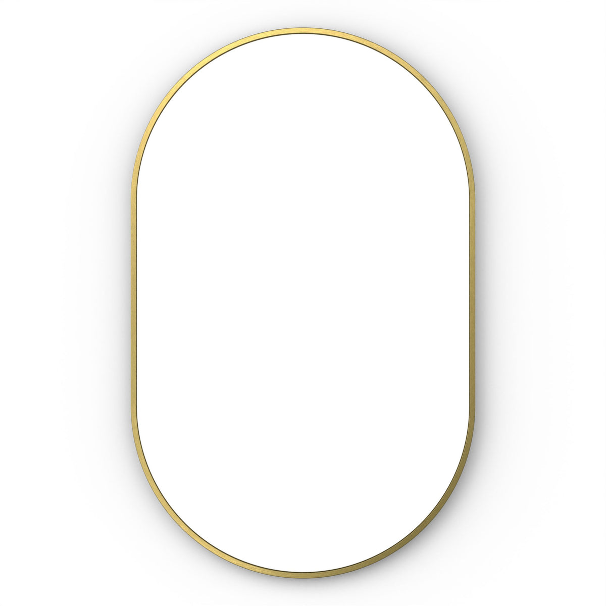 Docklands Capsule Mirror 50 Brushed Brass - 50x80cm