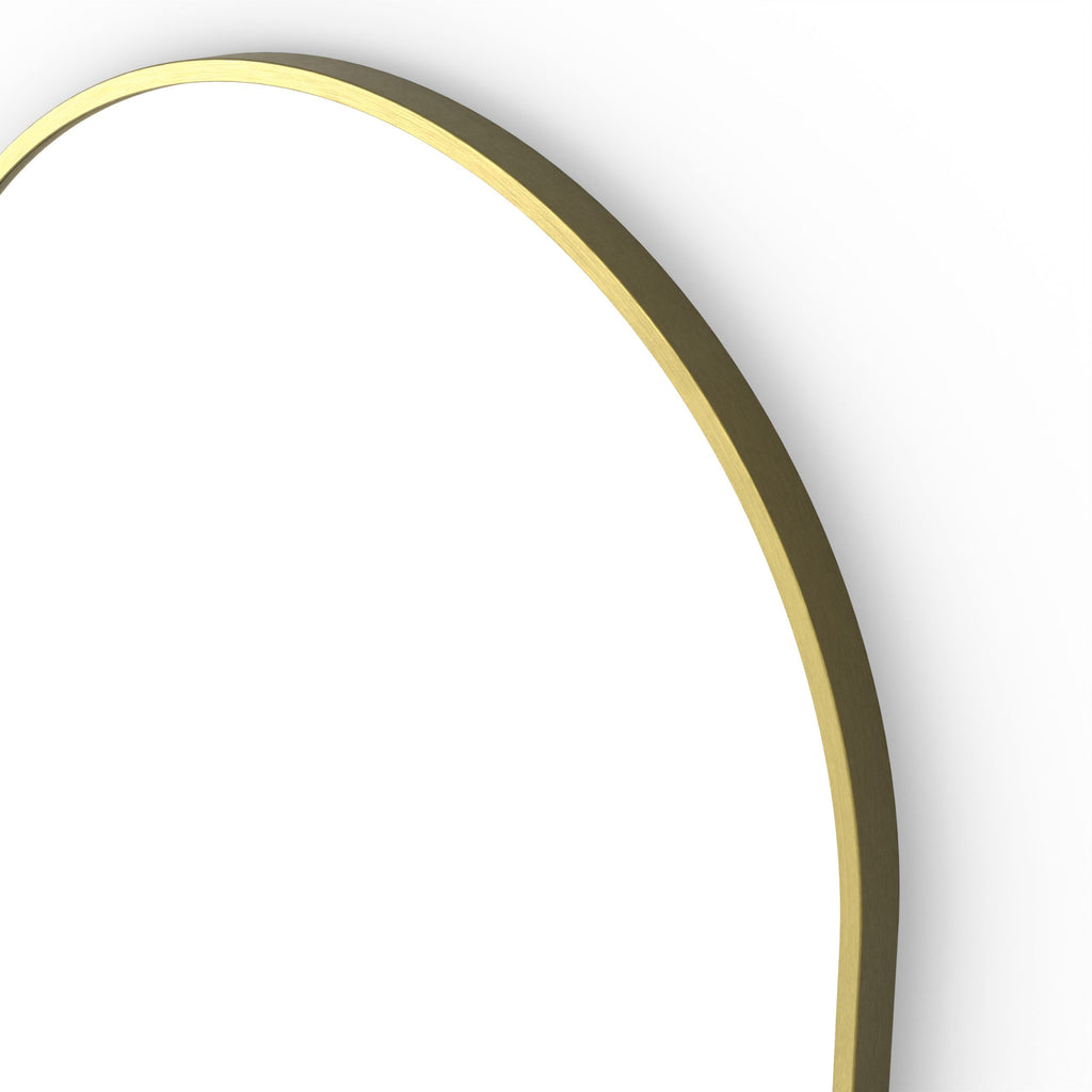 Docklands Capsule Mirror 50 Brushed Brass - 50x80cm