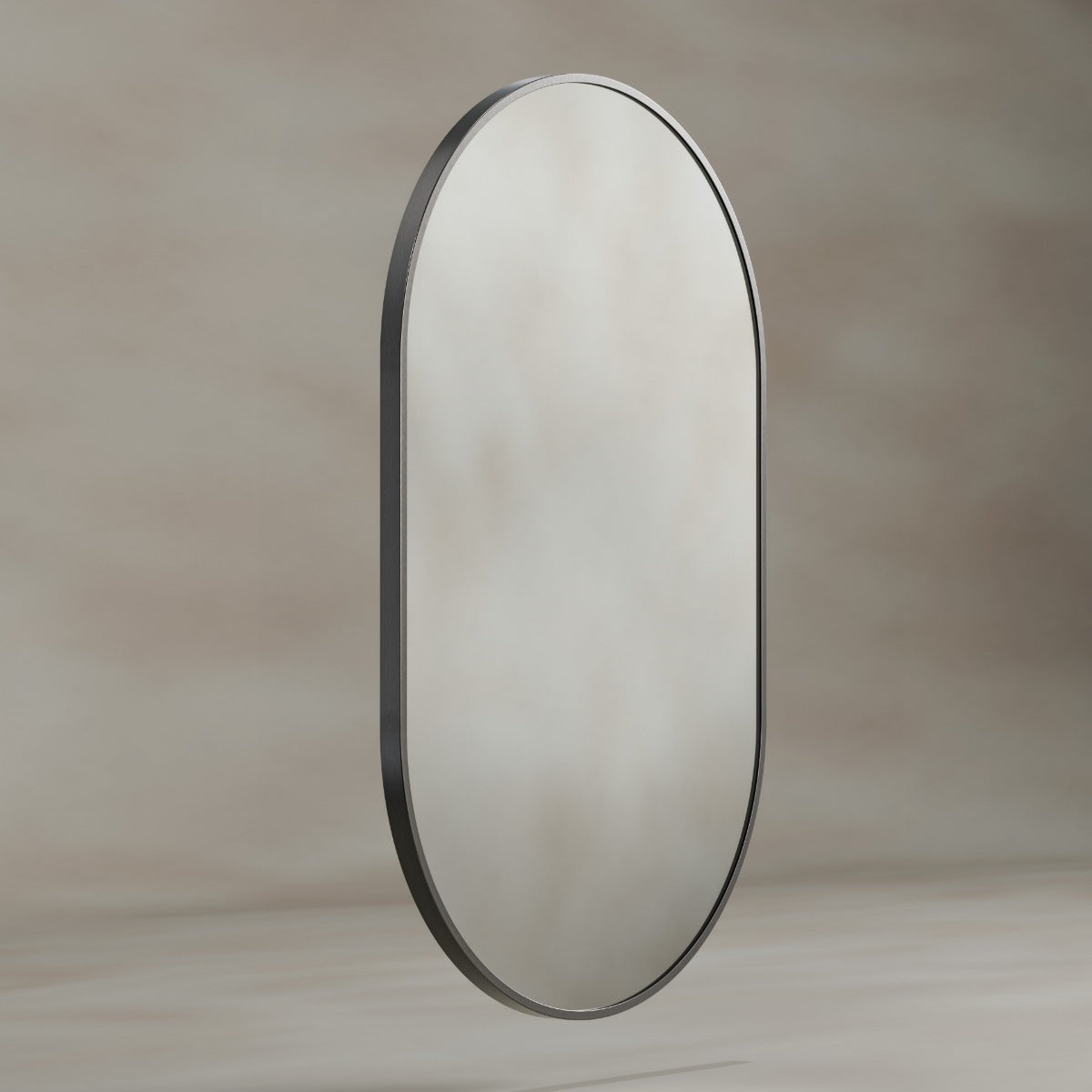 Docklands Capsule Mirror 50 Gunmetal - 50x80cm