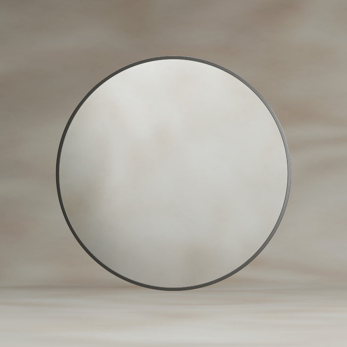 Docklands Round Mirror 60cm Gunmetal