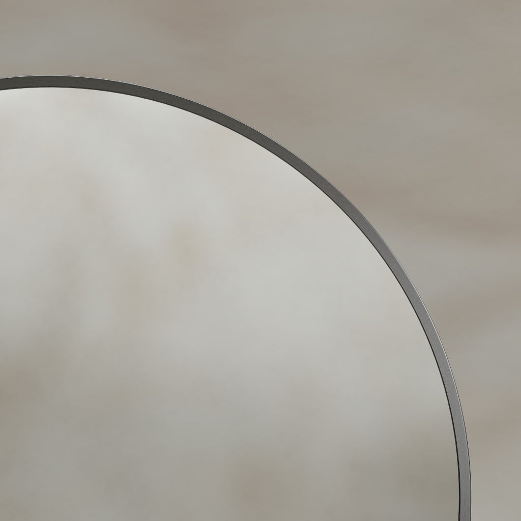 Docklands Round Mirror 60cm Gunmetal