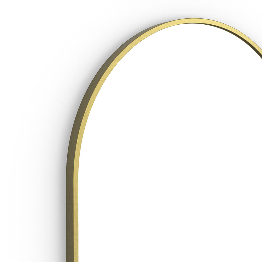 Docklands Arch Mirror 50 Brushed Brass - 50x80cm
