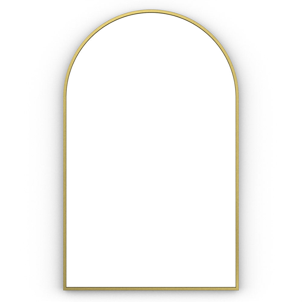Docklands Arch Mirror 50 Brushed Brass - 50x80cm