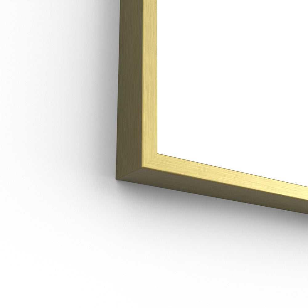Docklands Arch Mirror 50 Brushed Brass - 50x80cm