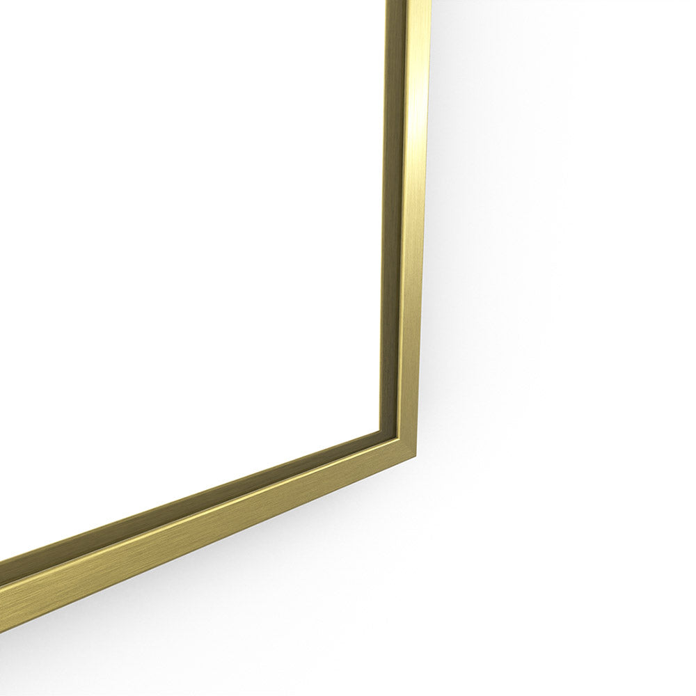 Docklands Arch Mirror 50 Brushed Brass - 50x80cm