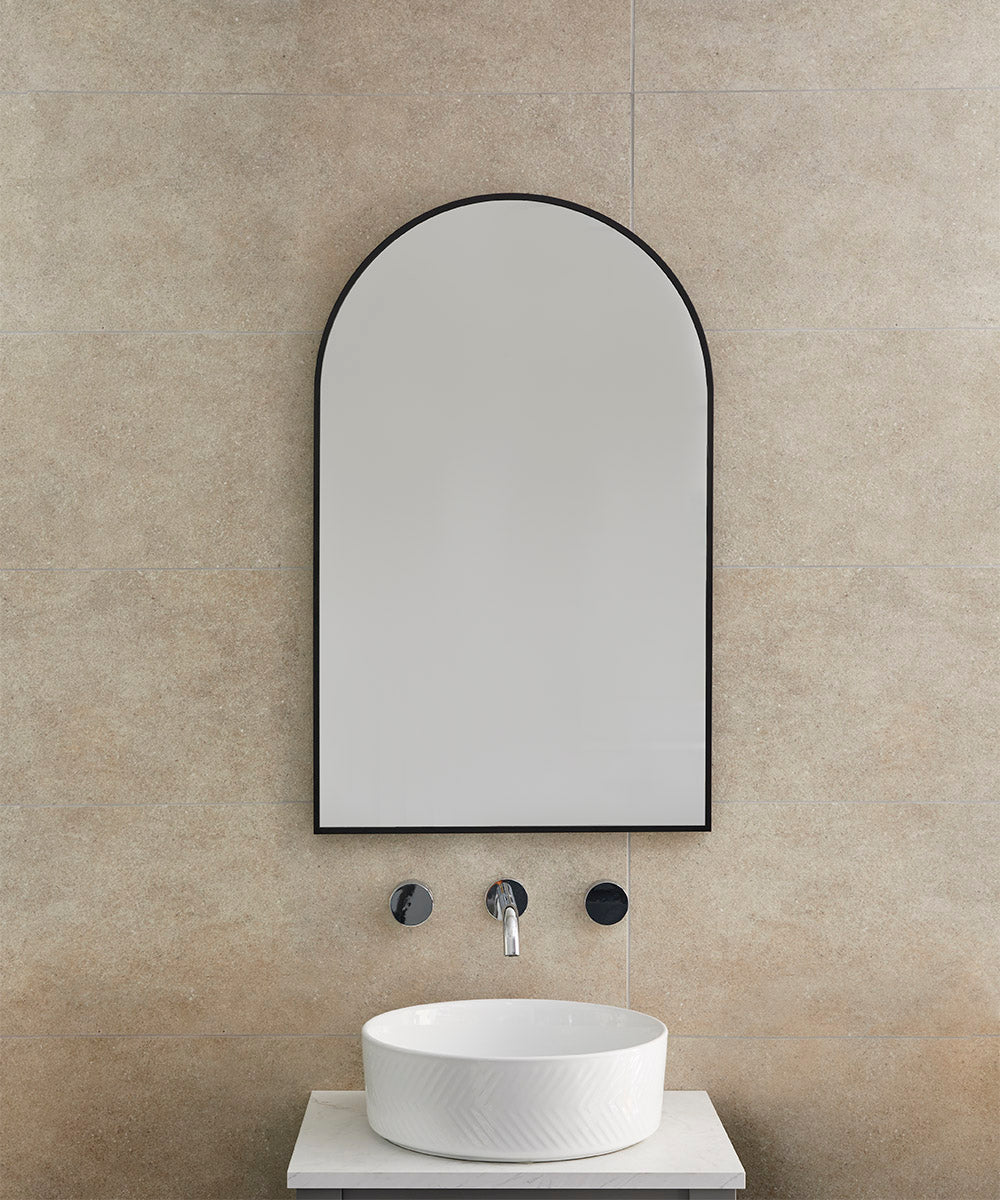 Docklands Arch Mirror 50 Black - 50x80cm