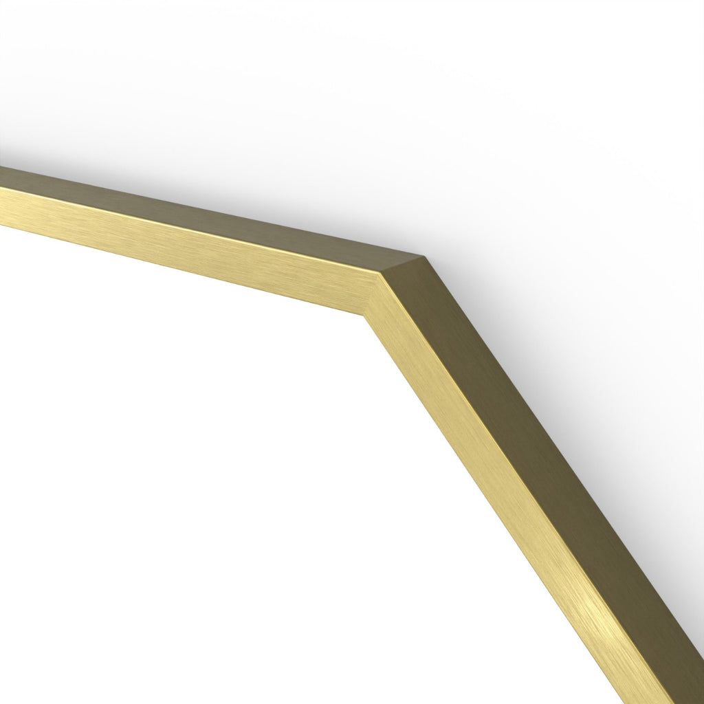 Docklands Octagon Mirror 60cm Brushed Brass