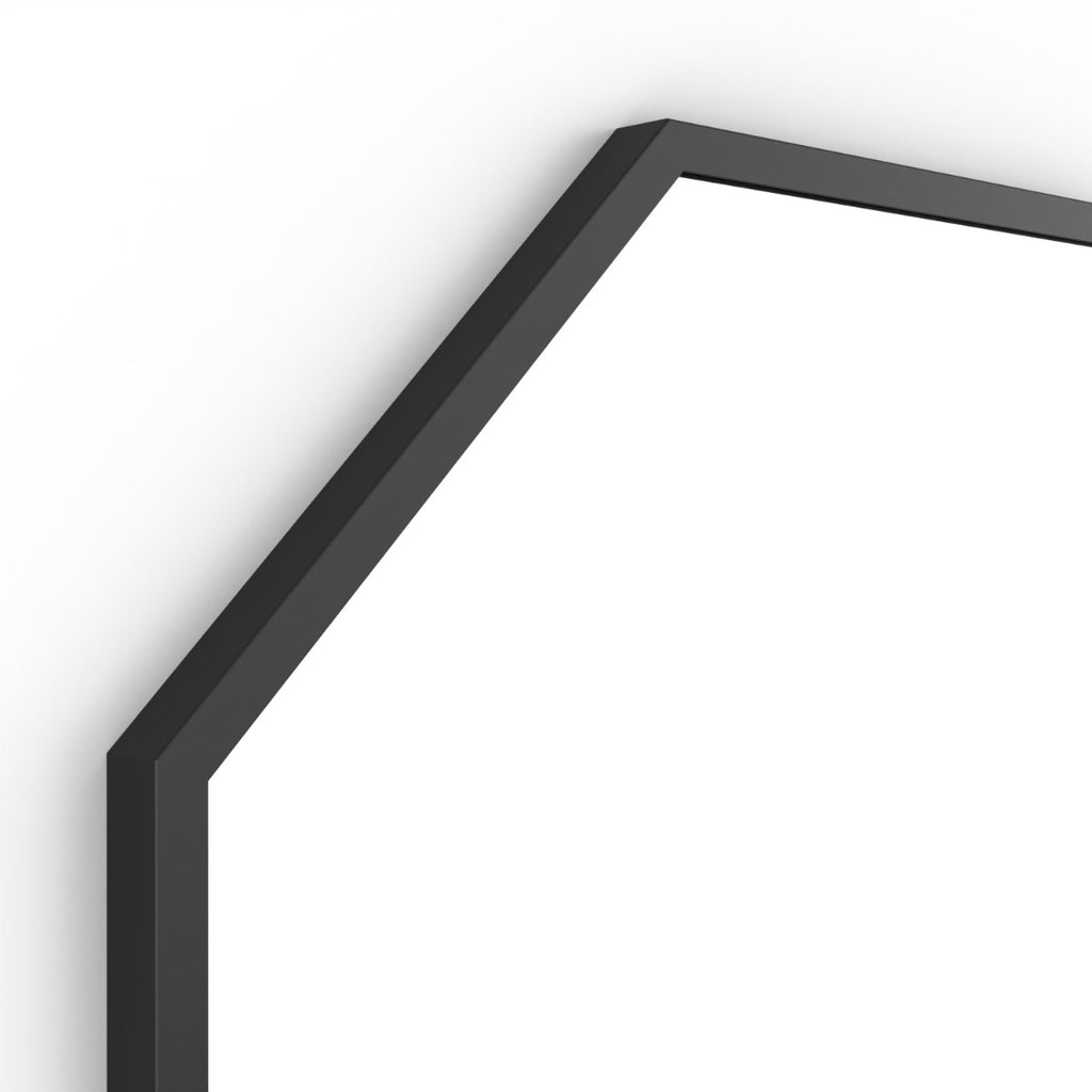 Docklands Octagon Mirror 60cm Black