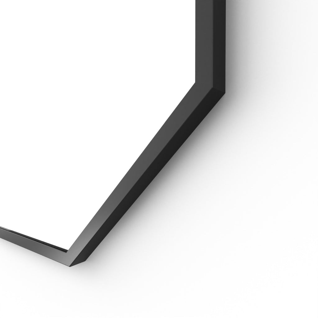 Docklands Octagon Mirror 60cm Black