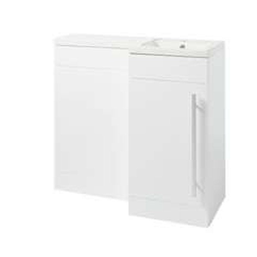 Duet 900mm L-Shaped Furniture Pack – White gloss