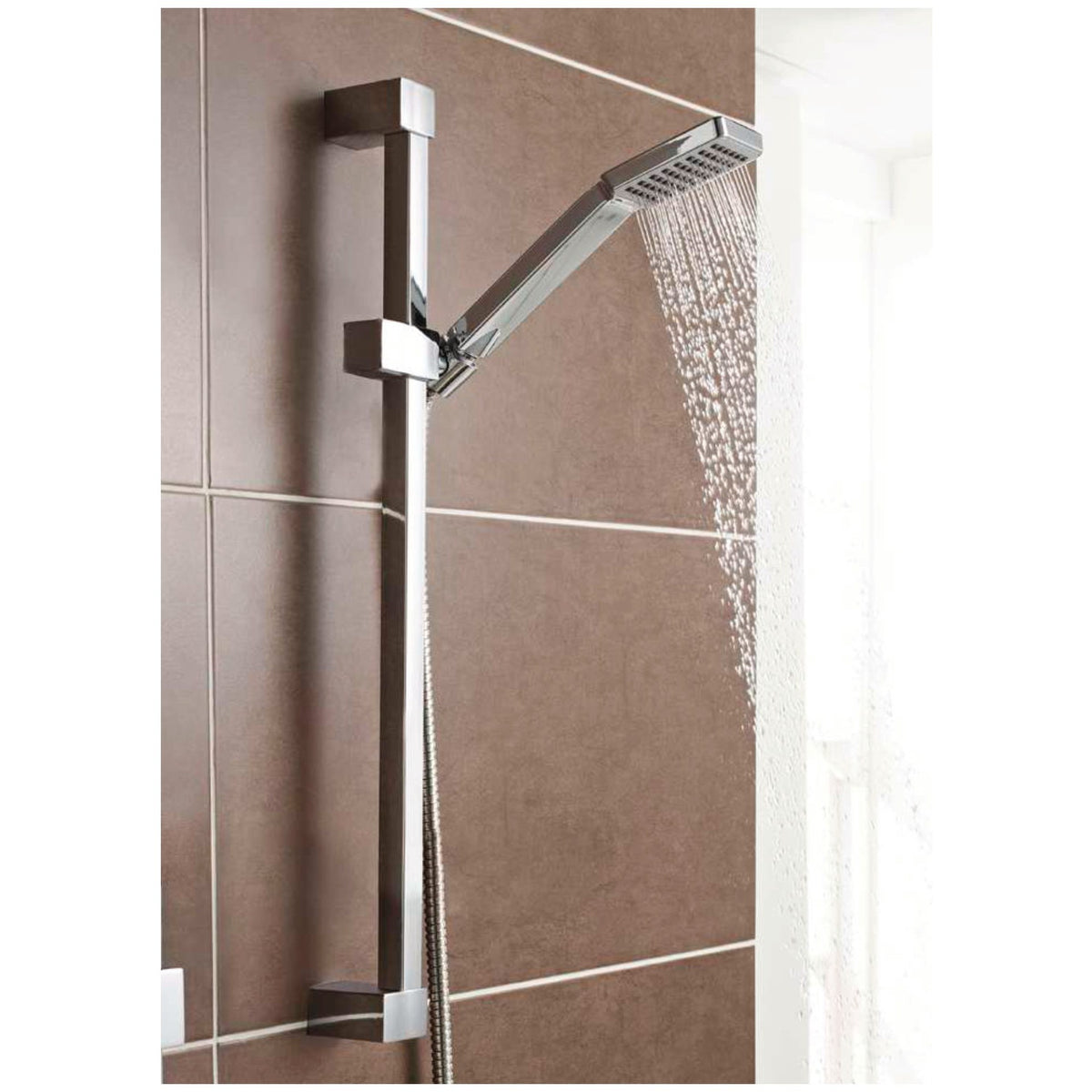 Elementa Thermostatic Shower Sets & Valves, Concealed valve with adjustable slide rail kit