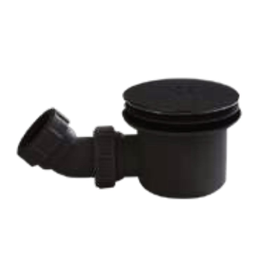 90mm Fast Flow Shower Tray Wastes, Black