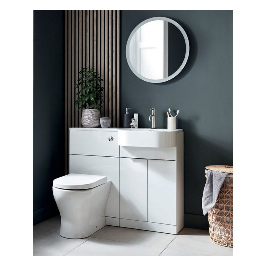 Fenwick 1010mm P-Shaped Furniture Pack – Matt dark grey