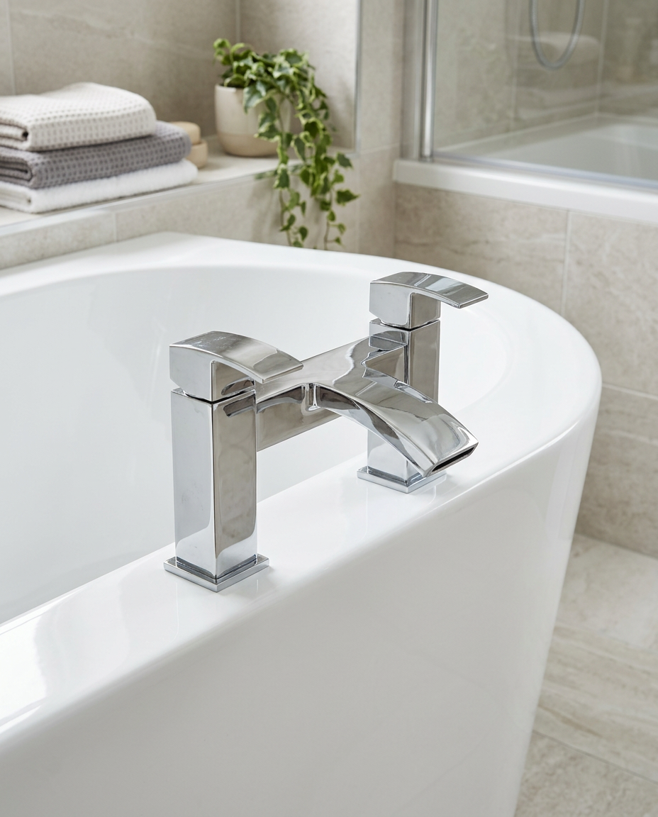 Florin Bath Filler in a bright modern bathroom