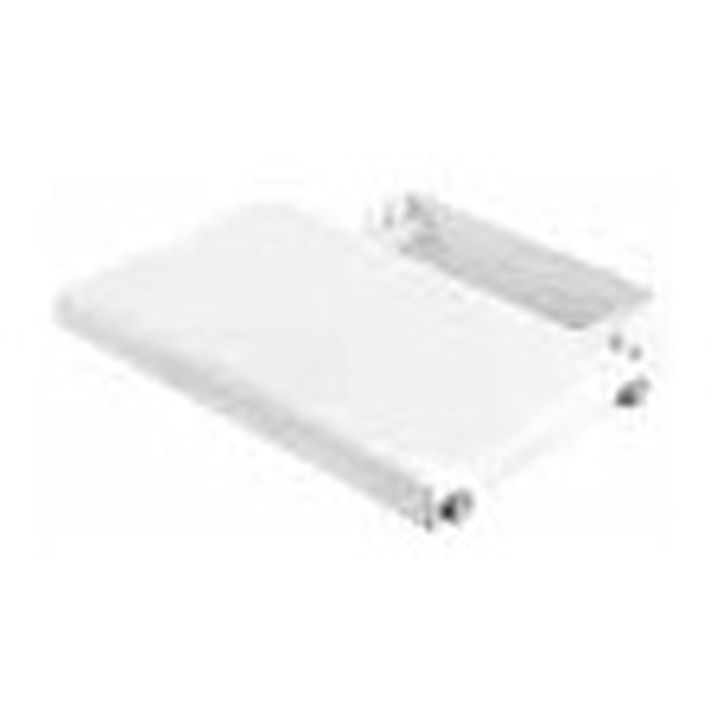 White fold away shower seat