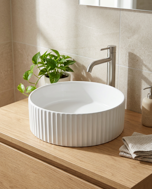 Grova Fluted Countertop Basin