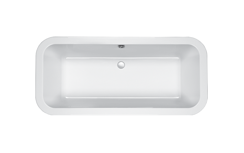 Carron Halcyon Square & Oval Inset Bath, plan view